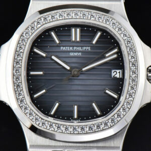 Nautilus 5711 3KF 40MM Diamond Bezel Blue Dial SS Bracelet A324SC