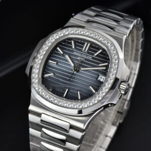 Nautilus 5711 3KF 40MM Diamond Bezel Blue Dial SS Bracelet A324SC - Image 11