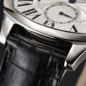 Drive De Cartier 40mm APSF White Dial Black Leather Strap A23J - Image 29