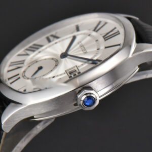 Drive De Cartier 40mm APSF White Dial Black Leather Strap A23J - Image 30