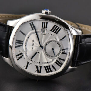 Drive De Cartier 40mm APSF White Dial Black Leather Strap A23J - Image 32