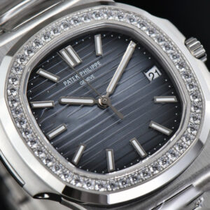 Nautilus 5711 3KF 40MM Diamond Bezel Blue Dial SS Bracelet A324SC - Image 17