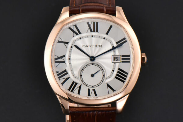 Drive De Cartier RG 40mm APSF White Dial Brown Leather Strap A23J