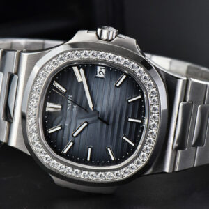 Nautilus 5711 3KF 40MM Diamond Bezel Blue Dial SS Bracelet A324SC - Image 20