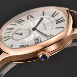 Drive De Cartier RG 40mm APSF White Dial Brown Leather Strap A23J - Image 13