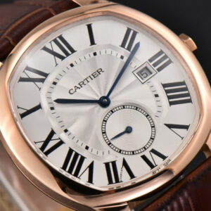 Drive De Cartier RG 40mm APSF White Dial Brown Leather Strap A23J - Image 14