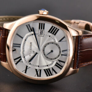 Drive De Cartier RG 40mm APSF White Dial Brown Leather Strap A23J - Image 15