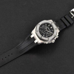 Offshore Ladies 37mm 26231ST RXWF Diamond Black Dial Black Subdial Black Rubber Strap Quartz - Image 6