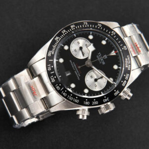 Black Bay Chrono 41mm TWSF Black Dial SS Bracelet A7750 - Image 9