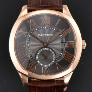 Drive De Cartier RG 40mm APS Gray Dial Brown Leather Strap A23J