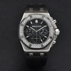 Offshore Ladies 37mm 26231ST RXWF Diamond Black Dial Black Subdial Black Rubber Strap Quartz - Image 7