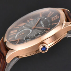 Drive De Cartier RG 40mm APS Gray Dial Brown Leather Strap A23J - Image 30