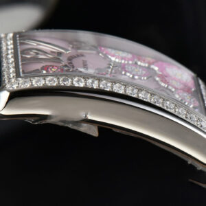 Long Island Ladies 26mm ZF Diamond MOP Dial Purple Leather Strap Swiss Ronda Quartz - Image 12