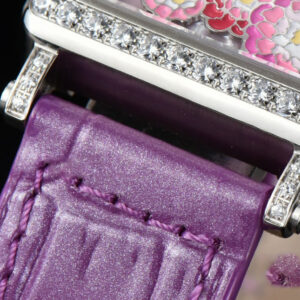 Long Island Ladies 26mm ZF Diamond MOP Dial Purple Leather Strap Swiss Ronda Quartz - Image 13