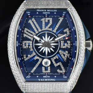 Vanguard V45 45mm ABF Diamond Blue Dial Blue Rubber Strap MIYOTA 9015
