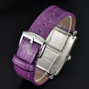 Long Island Ladies 26mm ZF Diamond MOP Dial Purple Leather Strap Swiss Ronda Quartz - Image 16