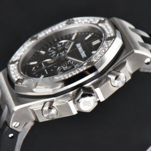 Offshore Ladies 37mm 26231ST RXWF Diamond Black Dial Black Subdial Black Rubber Strap Quartz - Image 15
