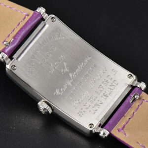 Long Island Ladies 26mm ZF Diamond MOP Dial Purple Leather Strap Swiss Ronda Quartz - Image 21