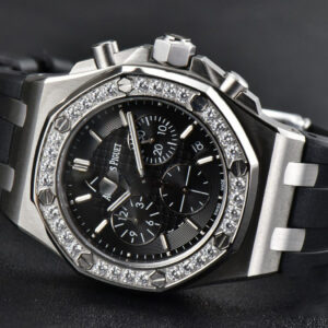 Offshore Ladies 37mm 26231ST RXWF Diamond Black Dial Black Subdial Black Rubber Strap Quartz - Image 17