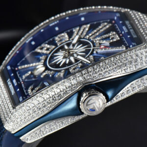 Vanguard V45 45mm ABF Diamond Blue Dial Blue Rubber Strap MIYOTA 9015 - Image 8