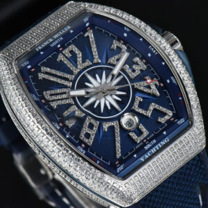 Vanguard V45 45mm ABF Diamond Blue Dial Blue Rubber Strap MIYOTA 9015 - Image 9