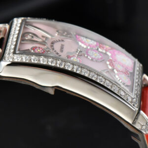Long Island Ladies 26mm ZF Diamond MOP Dial Red Leather Strap Swiss Ronda Quartz - Image 15