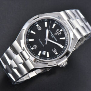 Overseas 47040 42mm PPF Black Dial SS Bracelet A1226 - Image 2