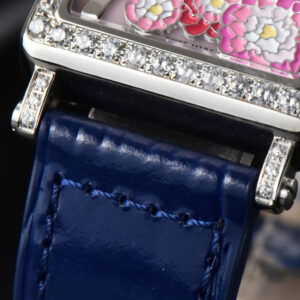 Long Island Ladies 26mm ZF Diamond MOP Dial Blue Leather Strap Swiss Ronda Quartz - Image 11