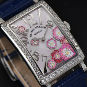 Long Island Ladies 26mm ZF Diamond MOP Dial Blue Leather Strap Swiss Ronda Quartz - Image 13