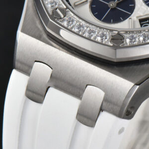 Offshore Ladies 37mm 26231ST RXWF Diamond White Dial Blue Subdial White Rubber Strap Quartz - Image 14
