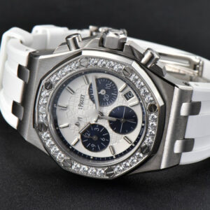 Offshore Ladies 37mm 26231ST RXWF Diamond White Dial Blue Subdial White Rubber Strap Quartz - Image 17