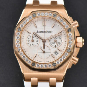 Offshore Ladies 37mm 26231ST RG RXWF Diamond White Dial White Subdial White Rubber Strap Quartz - Image 2