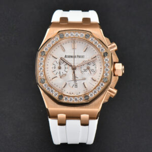 Offshore Ladies 37mm 26231ST RG RXWF Diamond White Dial White Subdial White Rubber Strap Quartz - Image 6