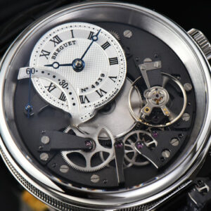 Tradition 7097BB SS ZF 40MM Gray Dial White Subdial Black Leather Strap A505 - Image 7