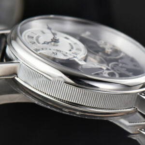 Tradition 7097BB SS ZF 40MM Gray Dial White Subdial Black Leather Strap A505 - Image 8