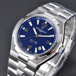 Overseas 47040 42mm PPF Blue Dial SS Bracelet A1226 - Image 5