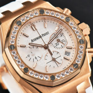 Offshore Ladies 37mm 26231ST RG RXWF Diamond White Dial White Subdial White Rubber Strap Quartz - Image 15