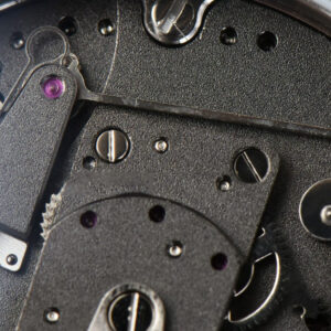 Tradition 7097BB SS ZF 40MM Gray Dial Blue Subdial Blue Leather Strap A505 - Image 8