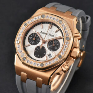 Offshore Ladies 37mm 26231ST RG RXWF Diamond White Dial Black Subdial Gray Rubber Strap Quartz - Image 7