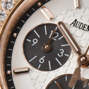 Offshore Ladies 37mm 26231ST RG RXWF Diamond White Dial Black Subdial Gray Rubber Strap Quartz - Image 9