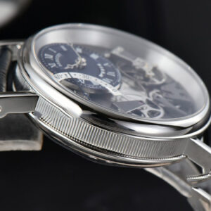 Tradition 7097BB SS ZF 40MM Gray Dial Blue Subdial Blue Leather Strap A505 - Image 17