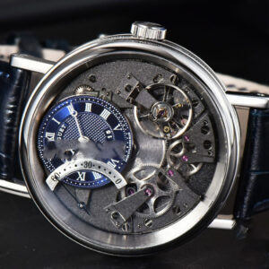 Tradition 7097BB SS ZF 40MM Gray Dial Blue Subdial Blue Leather Strap A505 - Image 18