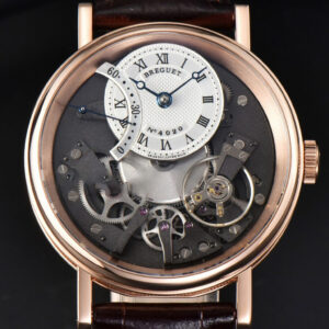 Tradition 7097BB RG ZF 40MM Gray Dial White Subdial Brown Leather Strap A505