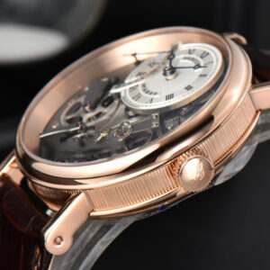 Tradition 7097BB RG ZF 40MM Gray Dial White Subdial Brown Leather Strap A505 - Image 6