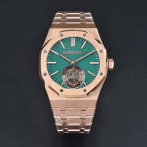 Royal Oak Tourbillon 41mm R8F RG Green Dial RG Bracelet Flying Tourb V2 - Image 4