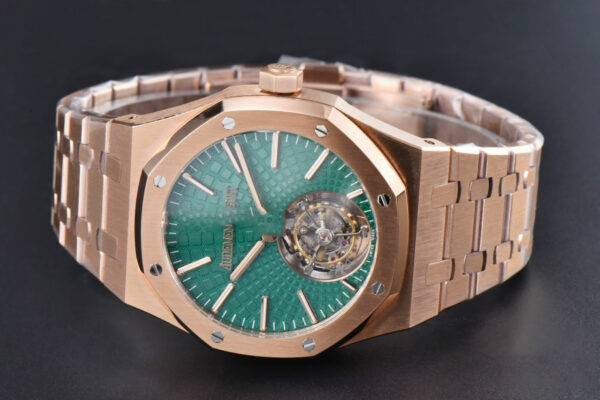 Royal Oak Tourbillon 41mm R8F RG Green Dial RG Bracelet Flying Tourb V2