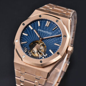 Royal Oak Tourbillon 41mm R8F RG Blue Dial RG Bracelet Flying Tourb V2 - Image 4