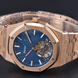 Royal Oak Tourbillon 41mm R8F RG Blue Dial RG Bracelet Flying Tourb V2 - Image 5