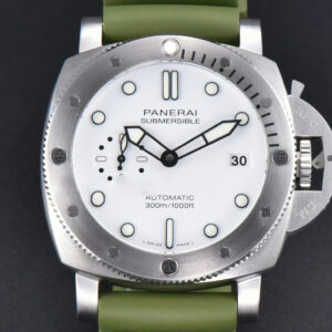 PAM1226 Sub Quaranta 44mm VSF White Dial Green Rubber Strap P900