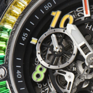 Big Bang Unico Rainbow King SS Diamond 45mm ZF Skeleton Rainbow Gummy Strap A1280 - Image 8